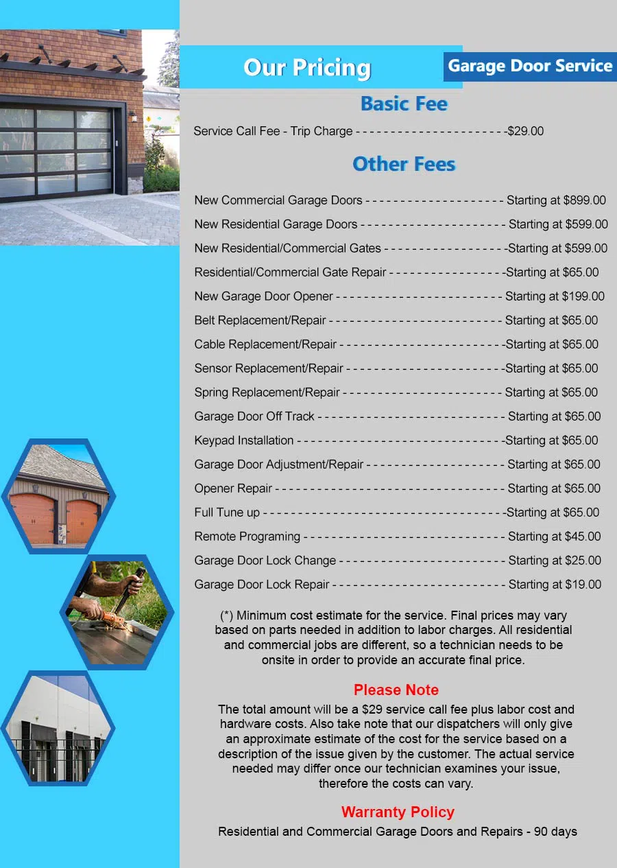 Capitol Garage Door Service Nashville, TN 615-671-2432 - pricelist4